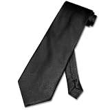 NeckTie Mens Solid BLACK Covona Brand Neck Tie NEW