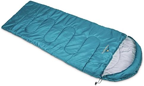 Camping Pro Aspen Ridge Lightweight Compact Rectangular Envelope Sleeping Bag available in Green Red and Blue/Green