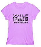 Team Alcide Wilf Adult Woman's Tshirt (Small, Orchid)