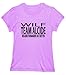 Team Alcide Wilf Adult Woman's Tshirt (Small, Orchid)