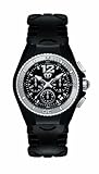 Technomarine Ladies Chrono Watch 109004 with Black Dial and Black Gel Strap