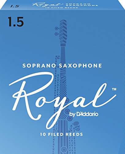 Rico Royal Soprano Sax Reeds, Strength 1.5, 10-pack
