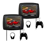41UtI%2BeOpIL. SL160  Package: Pair of Brand New Tview T788plh black 7 Tft lcd Car Headrest Monitors with Pillows + (2) Video Game Controllers + 27 Video Games + (2) Wireless Headphones + 2 Remotes + Wiring Included