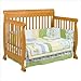 Bundle-99 Kalani 4-in-1 Convertible Crib with Toddler Rail in Honey Oak (2 Pieces)