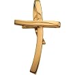 14K Yellow Gold Cross Pendant - 36.75x22.25mm