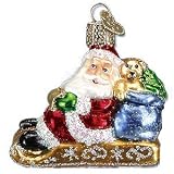 Sledding Santa Ornament