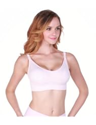 Apparel: iLoveSIA Womens Seamless Nursing Bra Bralette Pink Size L Fit 36DE 38 ABC