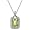 6CT Emerald Cut Natural Lemon Quartz Pendant In Sterling Silver With 18