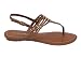 Womens Roman Gladiator Sandals Flats Thongs Shoes W/Gold Trim 4 Colors (11, Brown 2220)