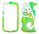 Lg Genesis Vs760 Flowers and Circles on Light Green Hard Case, Cover, Facep ....