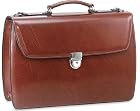 Jack Georges Elements Triple Gusset Flapover Cognac Leather Business Cases