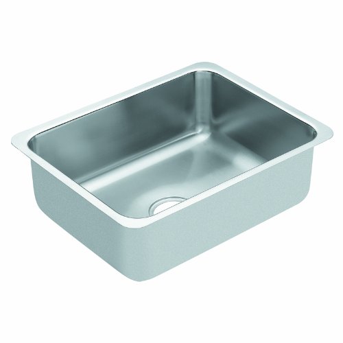 Moen 22355 Lancelot 16-Inch-By-21-Inch-By-8-Inch Single Bowl Kitchen Sink, Satin