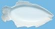White Fish Ceramic Pottery Snapper Medium Bowl 15"x8"x2.25"