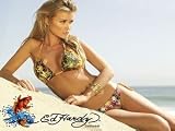 Ed Hardy - Ed Hardy String Bikini Swimsuit, Beautiful Ghost in Yellow