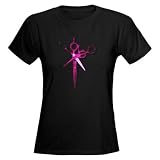 Kurt Uccello's Scissor Star Pink Women's Dark T- Art Women's Dark T-Shirt by CafePress