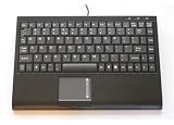 DSI Compact Slim Keyboard with TouchPad, USB, Black