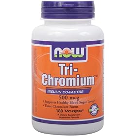 NOW Foods Tri-Chromium 500mcg/Cinnamon, 180 Vcaps,Now Foods Tri-Chromium 500mcg/Cinnamon