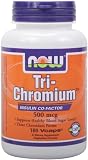 NOW Foods Tri-Chromium 500mcg/Cinnamon, 180 Vcaps,