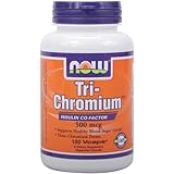 NOW Foods Tri-Chromium 500mcg/Cinnamon, 180 Vcaps,