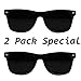 ShadyVEU Super Dark Round Sunglasses UV400 Casual Blacked Out 80's Retro Shades