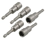 uxcell 六角ドライバービット 磁気　パワー　六角ソケットドライバナットセッター　5 x 65mm