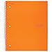 Five Star Spiral Notebook, 1 Subject, Wide Ruled Paper, 100 Sheets, 10-1/2" x 8", Orange (38734)