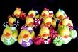 One Dozen (12) Rubber Ducky CHEERLEADING Cheer Cheerleader Party Favors ~ Assorted Colors