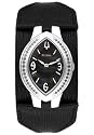 Women's Diamond Black Leather Cuff