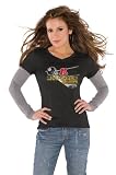 Pittsburgh Steelers Women's Black 2010 AFC Champions Tri Blend Long Sleeve Layered T-Shirt- by Alyssa Milano