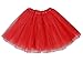 Adult Classic 3 Layered Tulle Tutu Ballet Skirts Ruffle Pettiskirt, Red