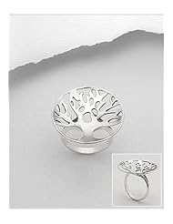 Tree Ring In 92.5 Sterling Silver