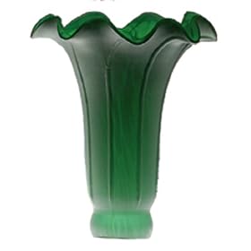 3.5W X 5H Pond Lily Lamp Shade, Green by Mea