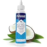 Petpost | Tear Stain Remover for Dogs - Best Natural Eye Treatment for White Fur - Soothing Coconut Oil - Maltese, Shih Tzu, Chihuahua Angels Approved - Chemical and Bleach Free - 8 Oz.