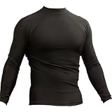 Grappling Rash Guard (small oval) - Black Long Sleeve