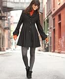 GUESS?? Single-Breasted Swing Coat with Inset Waist