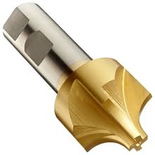 Niagara Cutter CRM125 High-Speed Steel End Mill, TiN Coated, 4 Flutes, Corner-Rounding End
