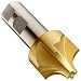Niagara Cutter CRM125 High-Speed Steel End Mill, TiN Coated, 4 Flutes, Corner-Rounding End