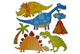Produkt-Bild: 6 tlg. Set 3-D ! Wandtattoo / Fensterbild Dino selbstklebend Tattoo Zimmer Kinderzimmer Kinder Kind Baby Deko Dekoration Bilder Tier Dinosaurier Saurier Urzeit Junge Fenstersticker Wandsticker Sticker wiederverwendbar