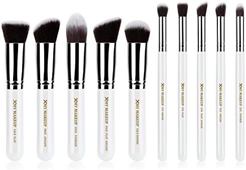 Sugoda 10Pcs Professional Cosmetic Makeup Brush Kit Eyeshadow Brush White