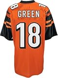 Cincinnati Bengals 18# Green Orange Jerseys Authentic Football Jersey Size 48-56 (Please Select the Size When You Order, Can Do Drop Shipping)