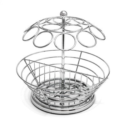 Lipper International 8661 Coffee Pod Select and Storage Basket, Chrome