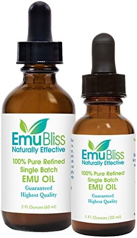PURE EMU OIL Single Batch 100% Pure Refined AEA Certified EMU OIL. Nature's Best Multi Purpose Ingredient. Used for Thousands of Years to Treat a Multitude of Conditions: Ease Joint and Muscle Pain Relieve Rashes Moisturize Dry Skin Reduce Stretch Marks and Scars Soften Cuticles and Calluses Heal Cuts Scrapes and Burns Soothe Sunburn and Razor Burn Reduce Itching from Bug Bites Bee Stings Poison Ivy Hydrate Chapped Skin Reduce Swelling and Inflammation Help Joint Pain and Stiffness Stop Itchy Scalp Enhance Hair Growth and Improve Hair Texture Speed Healing of Tattoos and Piercings Anti Inflammatory Anti Bacterial All Natural SPECIAL INTRODUCTORY OFFER Limited Time Only 2 oz.