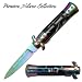 Mini Premium Milano Collection Stiletto Style Action Knife TF-675rbk (Black-Rainbow)