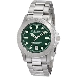 Stuhrling Original Men's 1161.33115 Watersports Regatta Sailor Swiss Made Quartz Divers Date Stainless Steel Watch (Watch)