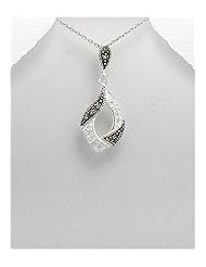 CZ Pendant Necklace In 92.5 Sterling Silver