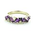 9ct Yellow Gold Ladies Fiery Opal & Amethyst Eternity Ring - Free Delivery - Finger Sizes L to Z Available