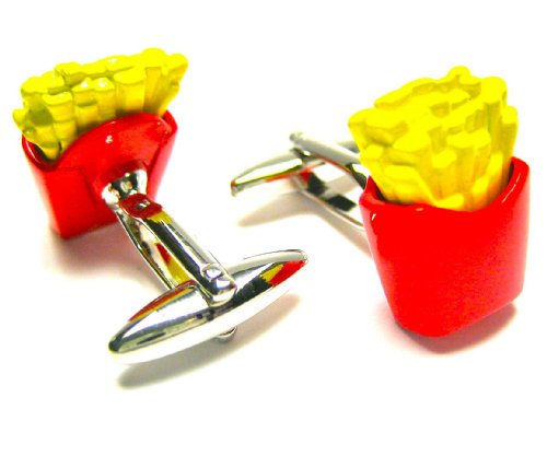 Fast Food French Fry Cufflinks w/Gift Box