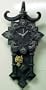 Evil Tribal Skull Pendulum Wall Clock Goth Wicked