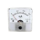 uxcell　ミリアンペアアナログ　電流パネルメータ　電流試験　 DC 0-300mA　 クラス 2.5　ネジインストール
