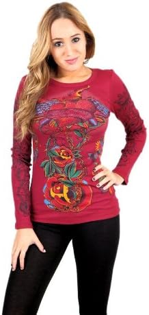 Vocal Apparel Ribbed Long Sleeved Shirt in Mauve - Medium